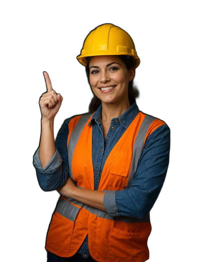 Friendly roofer giving a thumbs up